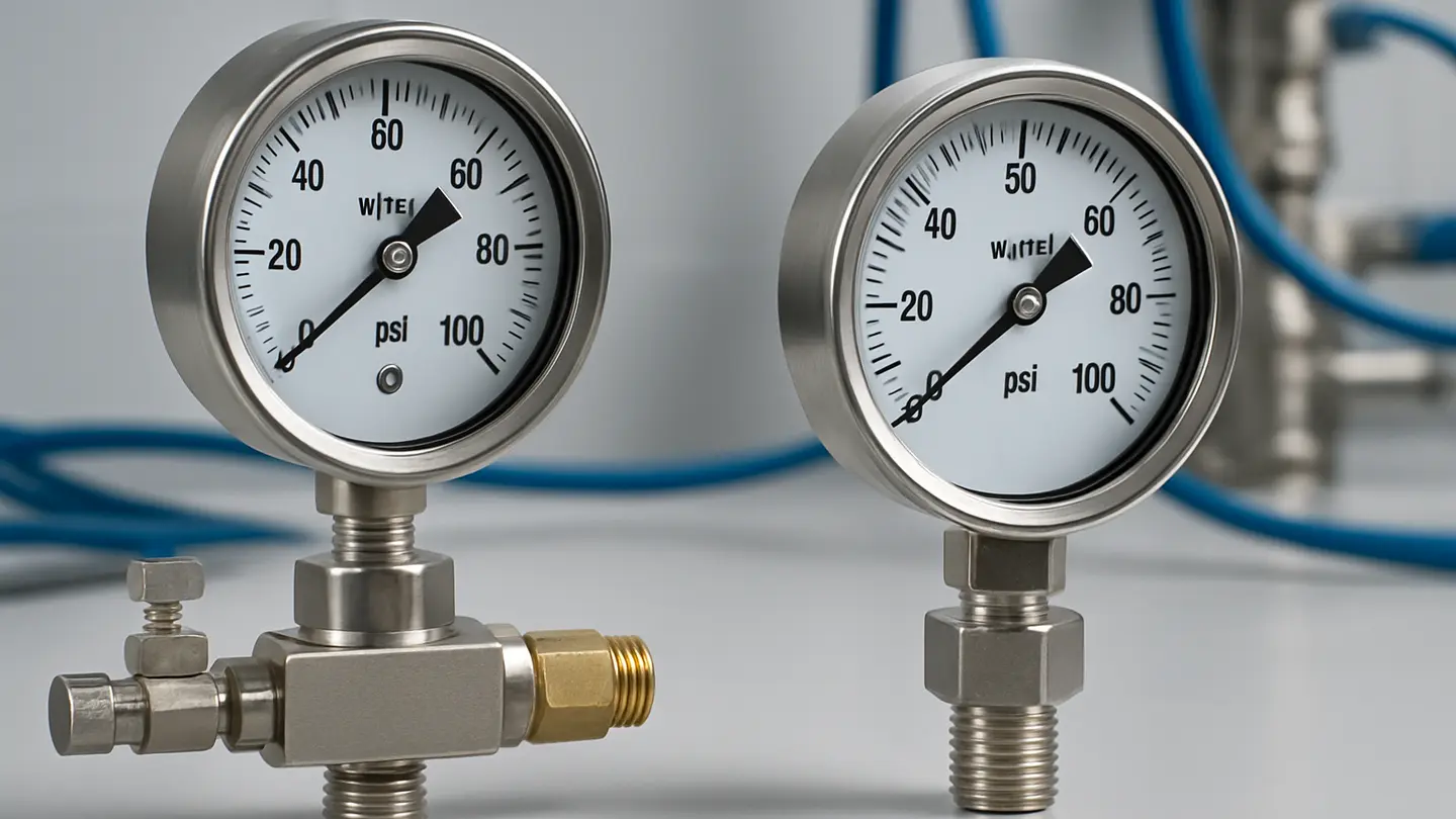 Pressure gauges used for air and water service