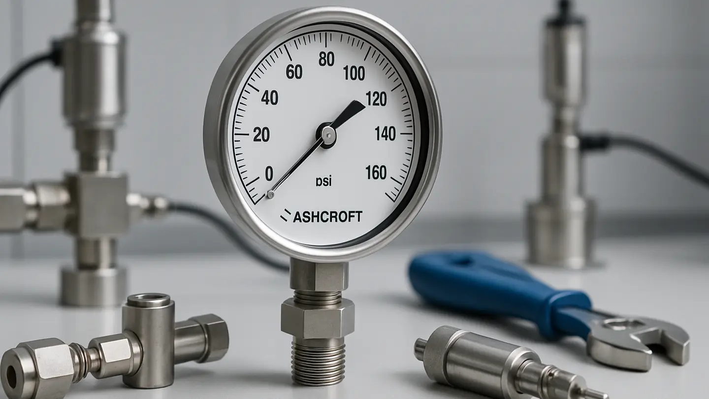 Mechanical pressure gauge with a Bourdon tube sensing element