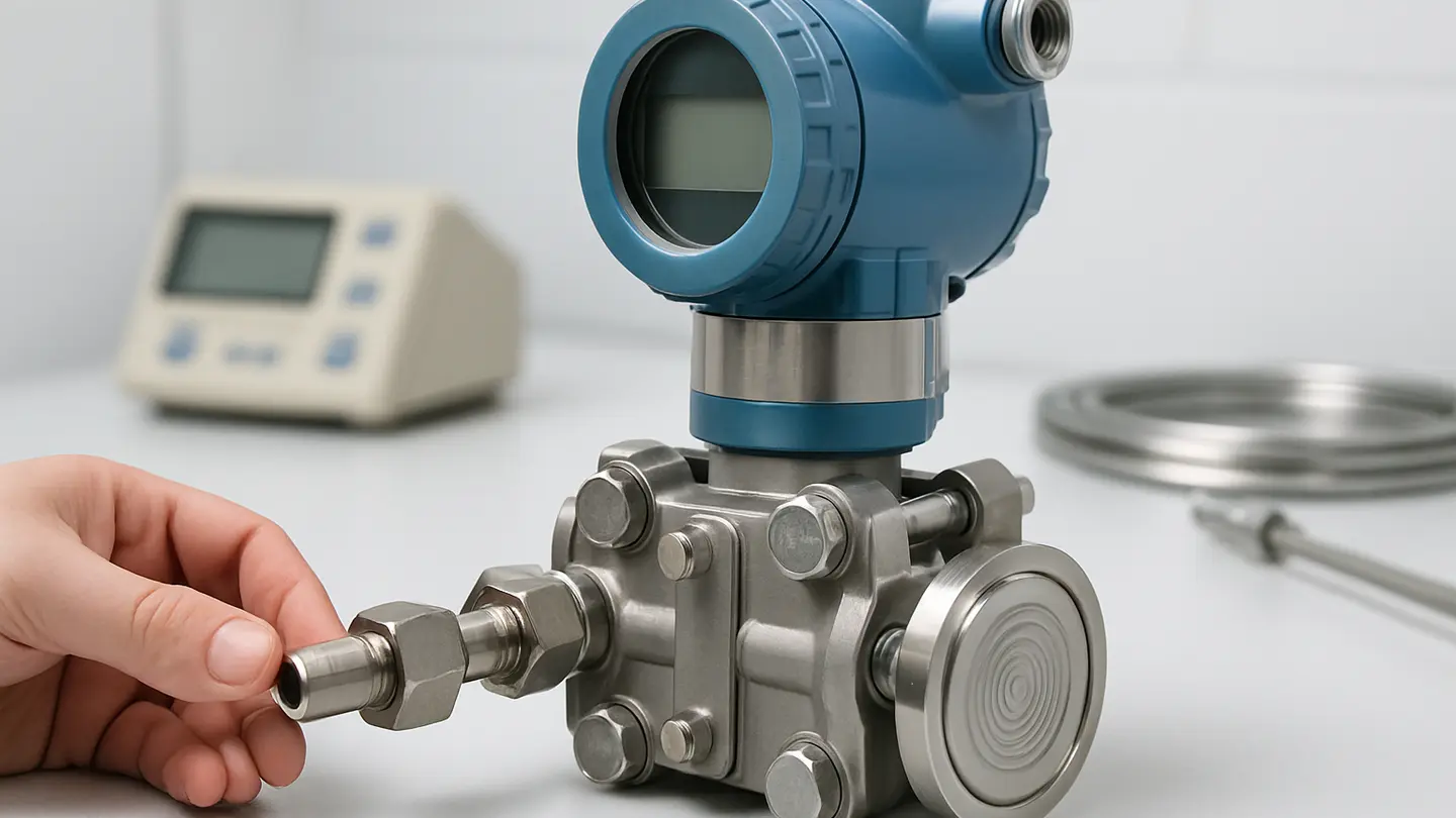 Diaphragm seal assembly with flushing connection port