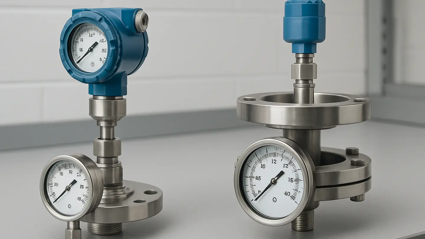 Diaphragm seal and isolation ring used with pressure instruments
