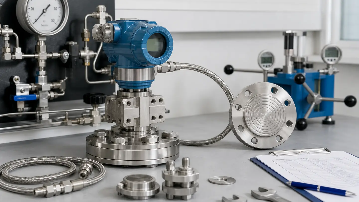 Diaphragm seal assembly for isolating a pressure instrument from process media
