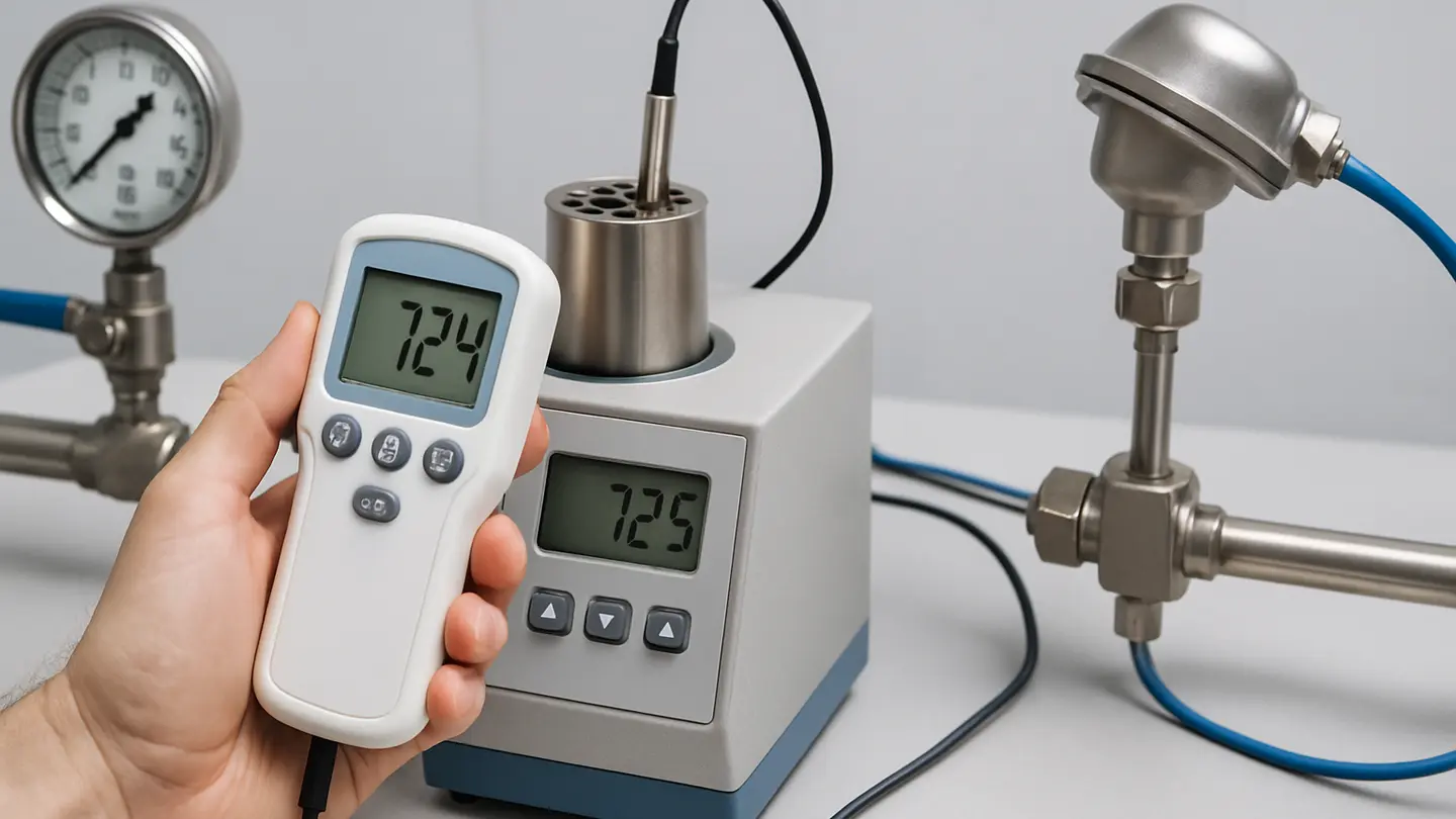 Digital thermometer probe and display used for temperature measurement