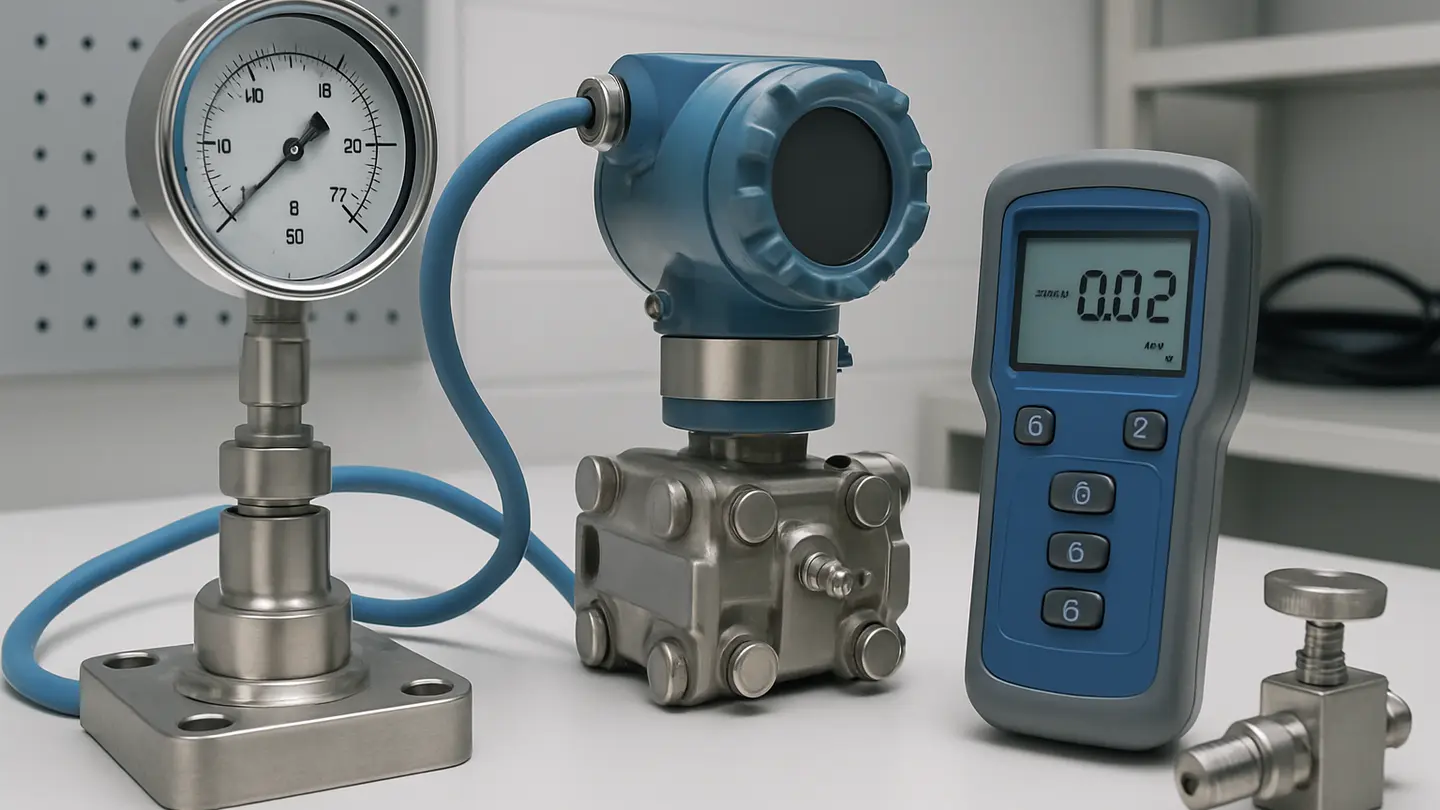 Pressure gauge connected to a diaphragm seal isolation assembly
