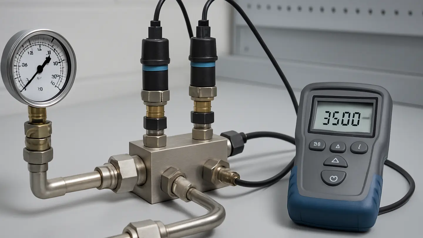 Dual-output pressure transducer for fluid power monitoring