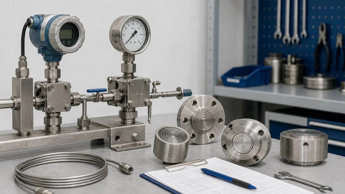 Diaphragm seal assembly for high-temperature pressure measurement