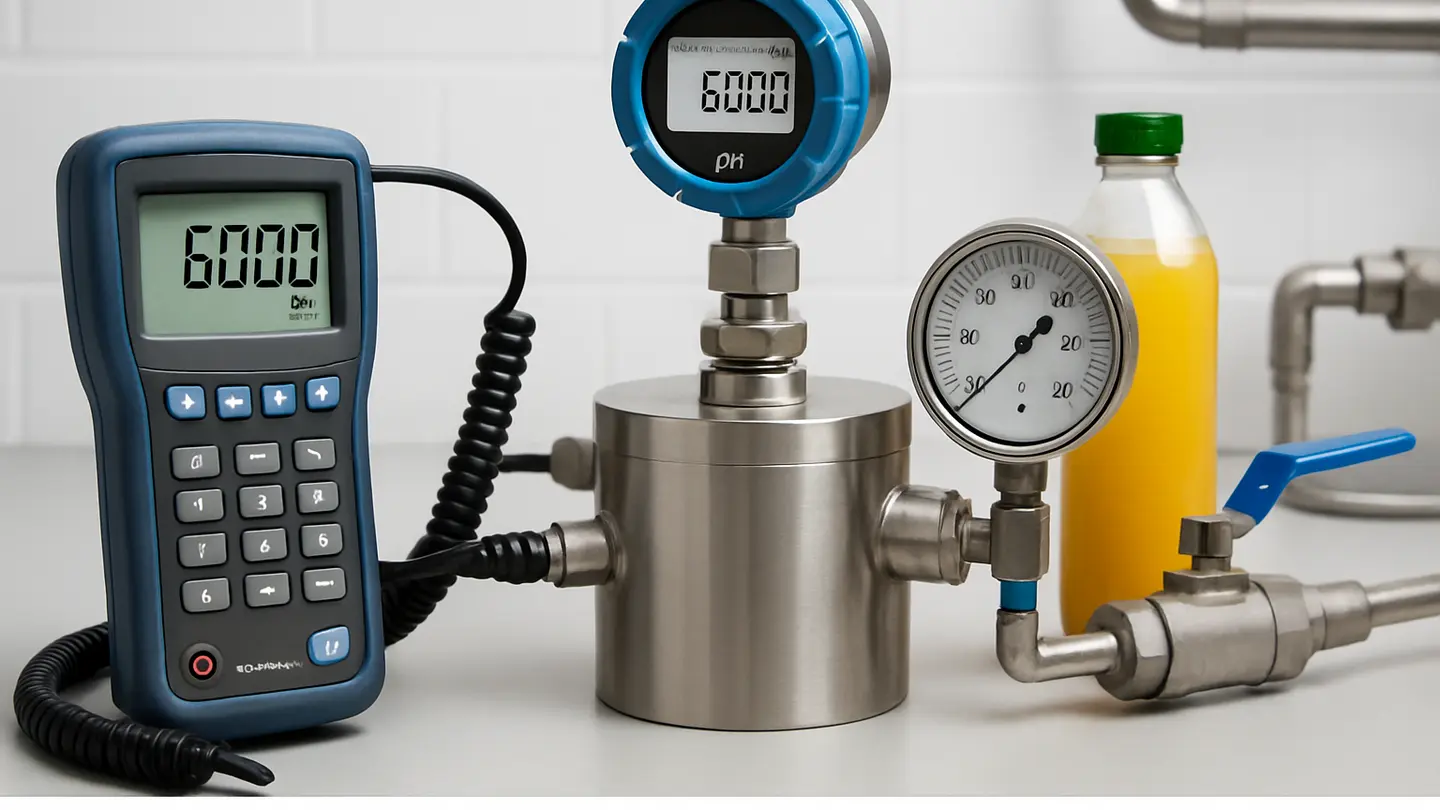 High-pressure processing vessel and pressure instruments for juice pasteurization