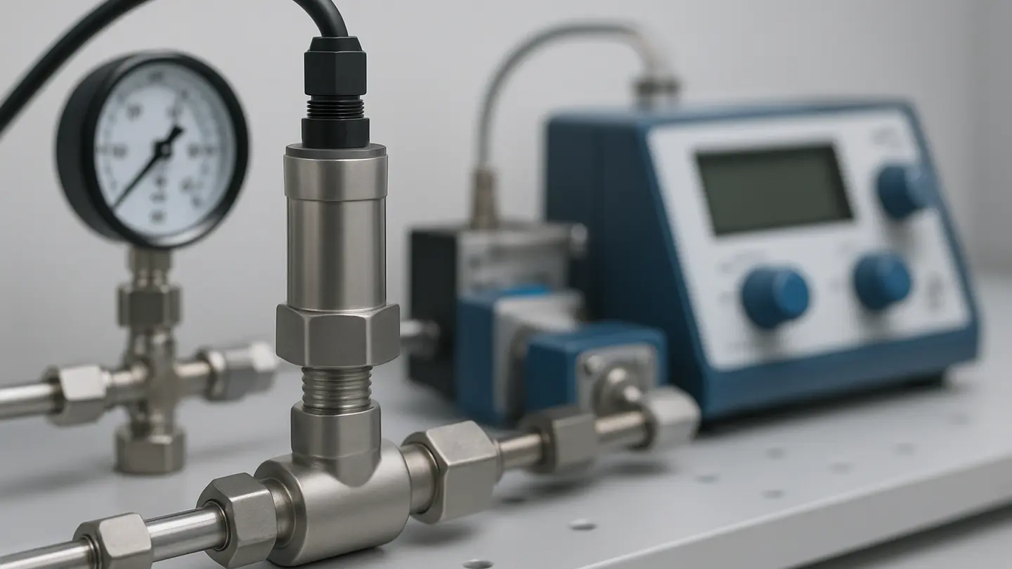 Pressure transducer diaphragm exposed to hydrogen service conditions