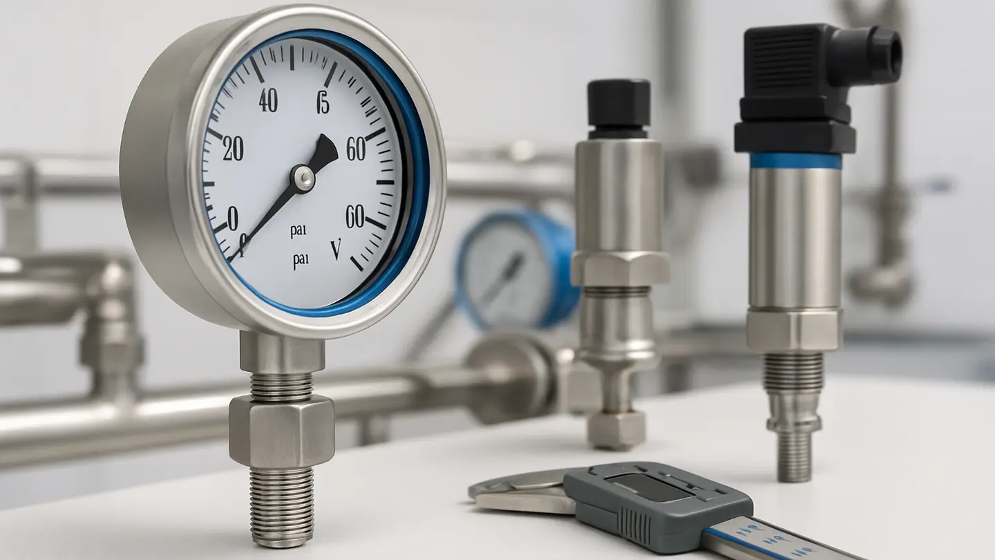 Pressure gauge enclosure protected from dust and water exposure