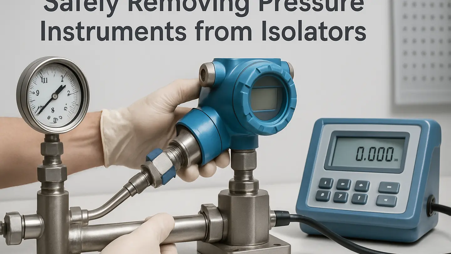 Pressure instrument mounted on an isolator assembly
