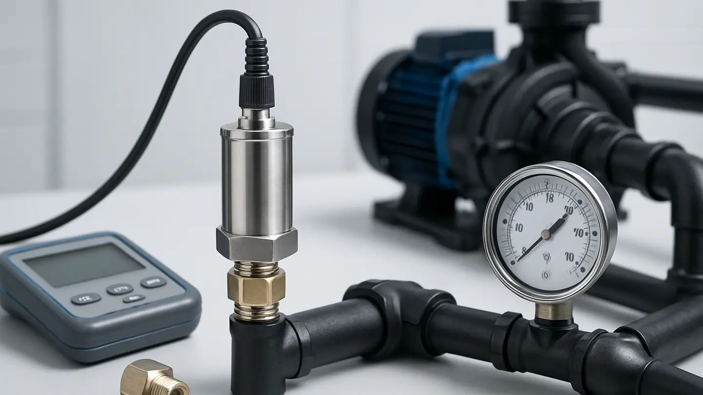 Pressure sensor installed on a data center liquid cooling loop