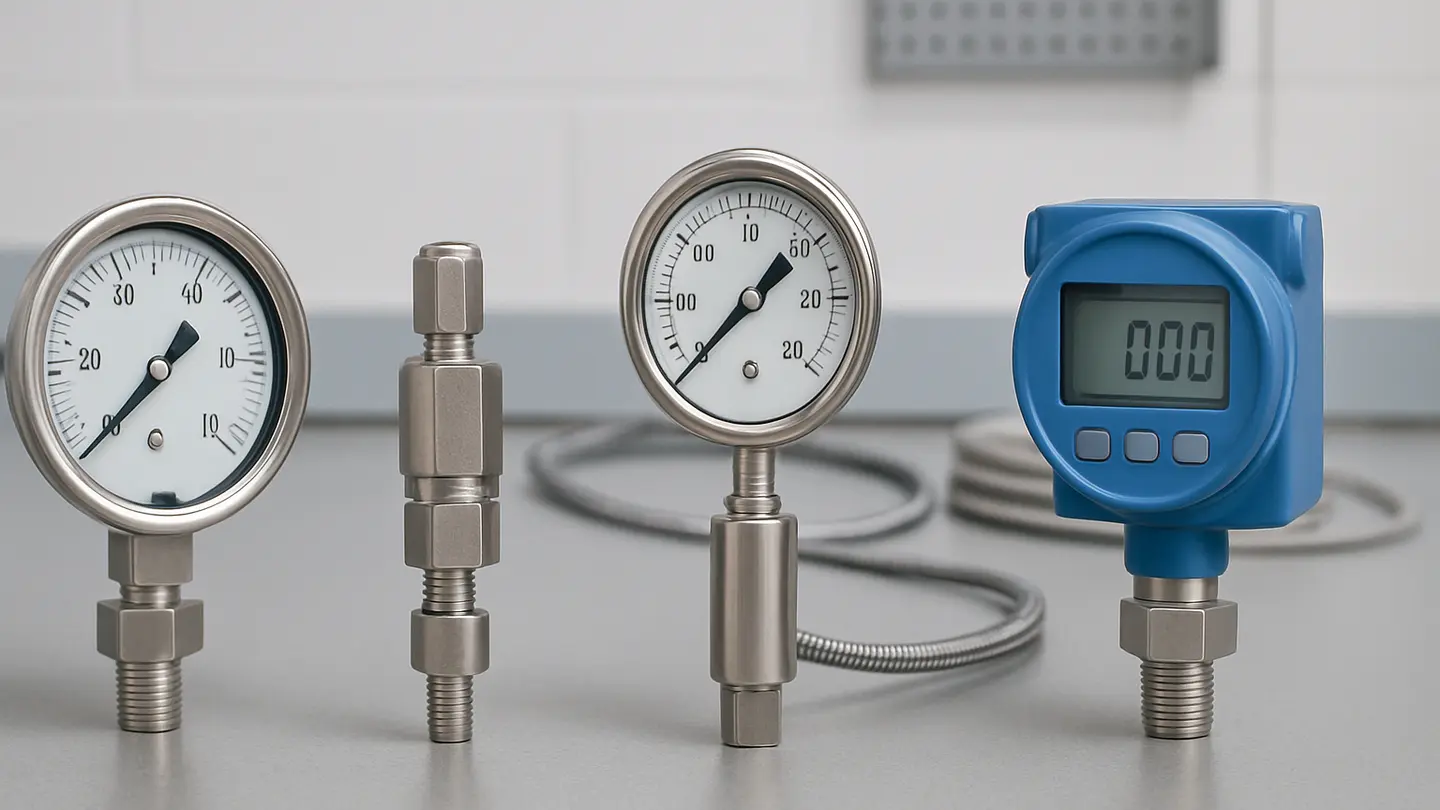 Mechanical pressure gauges for vibrating and pulsating pressure applications