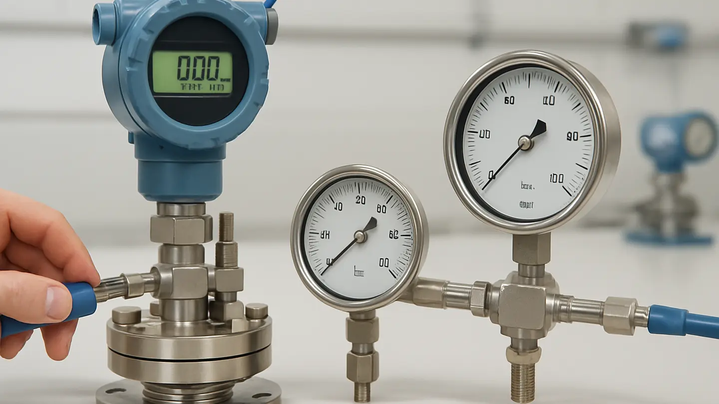 Low-pressure gauge assembly with diaphragm seal and process connection