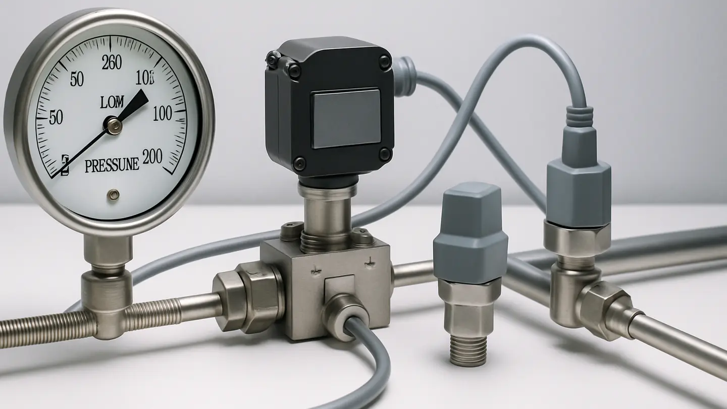 Low-pressure gauge and pressure instrumentation components