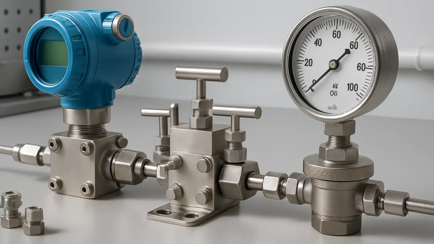 Pressure instruments mounted on a process connection assembly