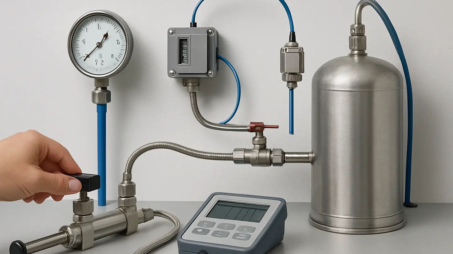 Pressure switch installed for hydrostatic tank liquid level control