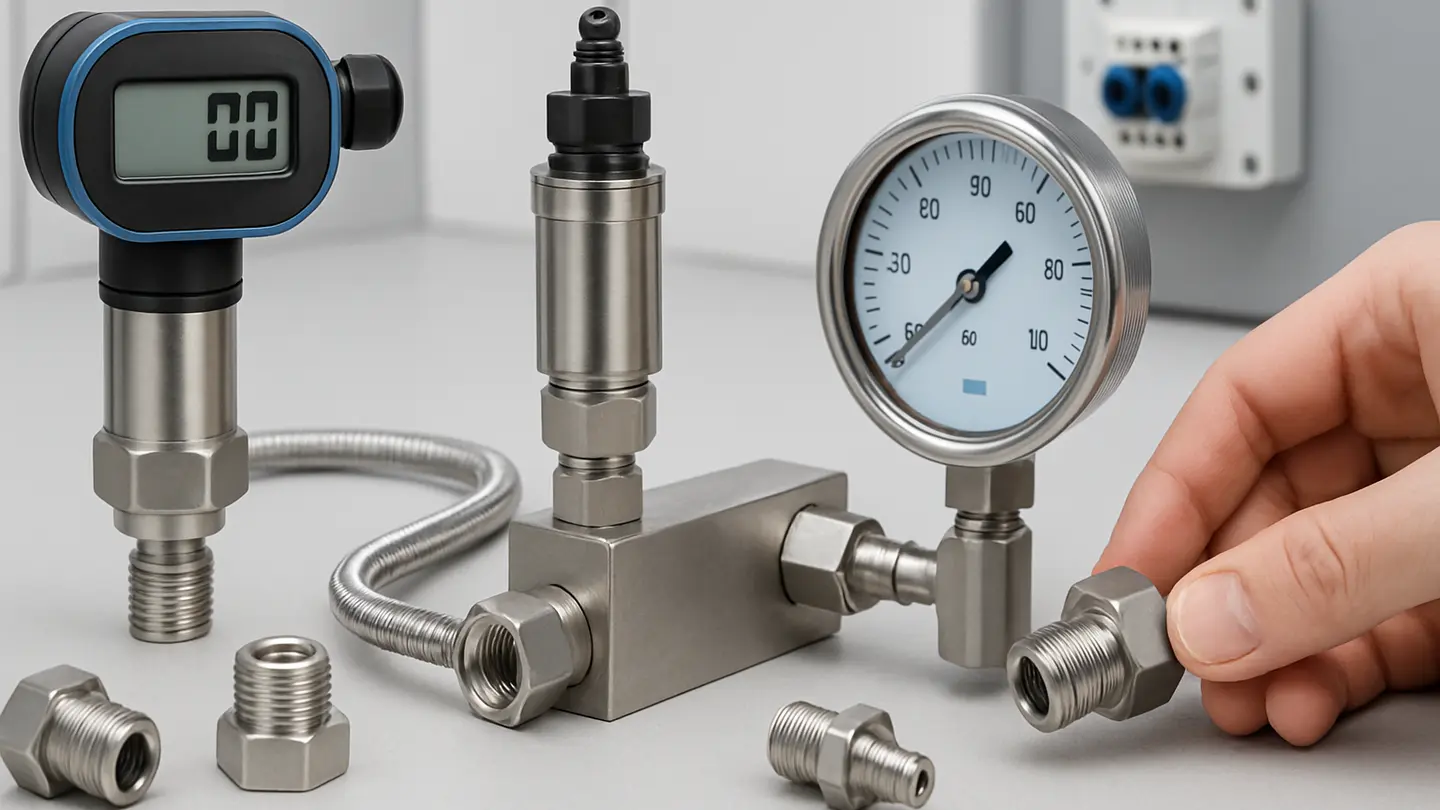 Pressure instrument process connections on piping and equipment