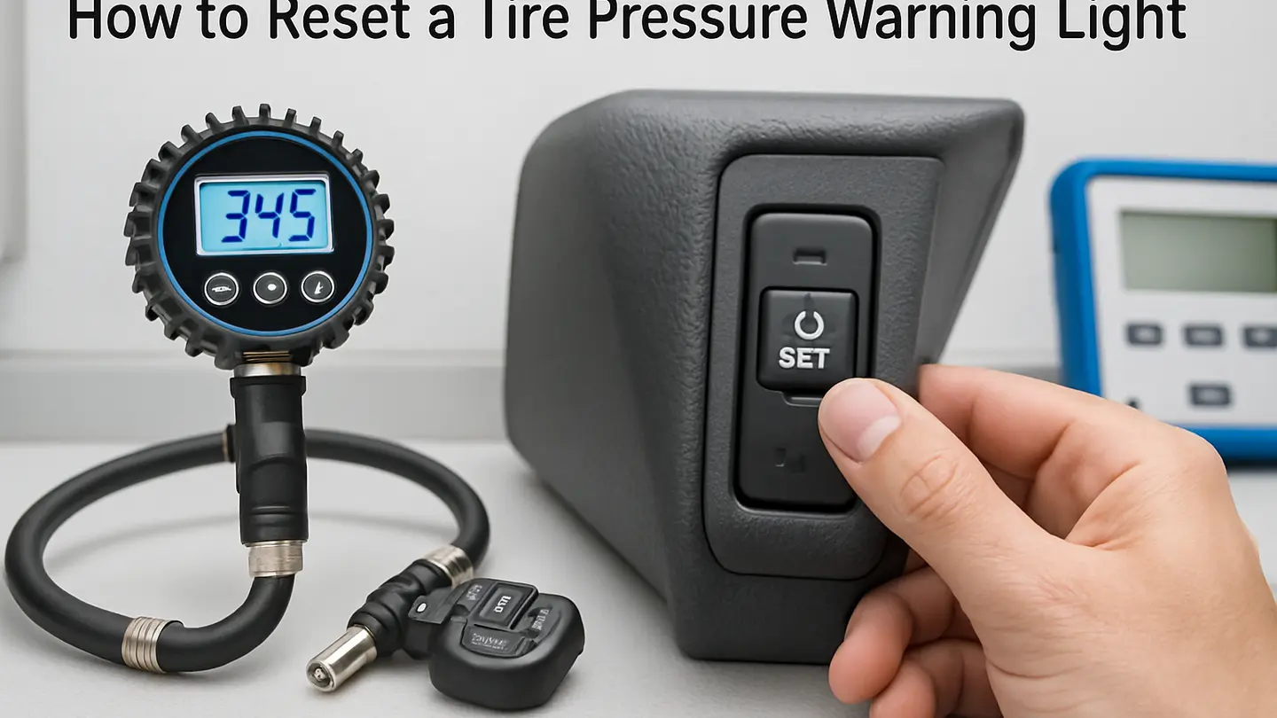 Dashboard tire pressure warning light with a tire pressure gauge