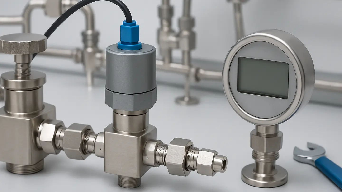 Pressure transducer used in a semiconductor UHP liquid process