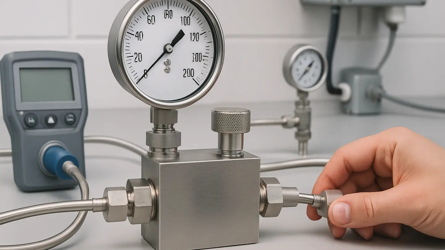 Supply pressure gauge installed upstream of a regulator